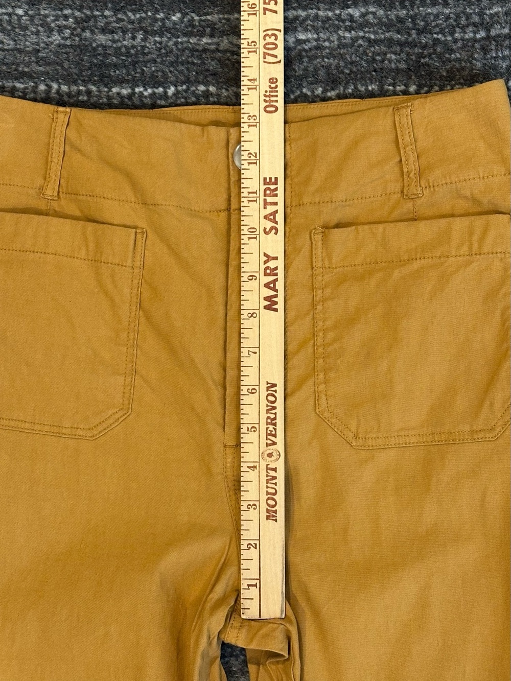 Anthropologie Maeve Colette Wide-Leg Crop Pants Size 29 Mustard Cotton Trousers - Picture 10 of 13